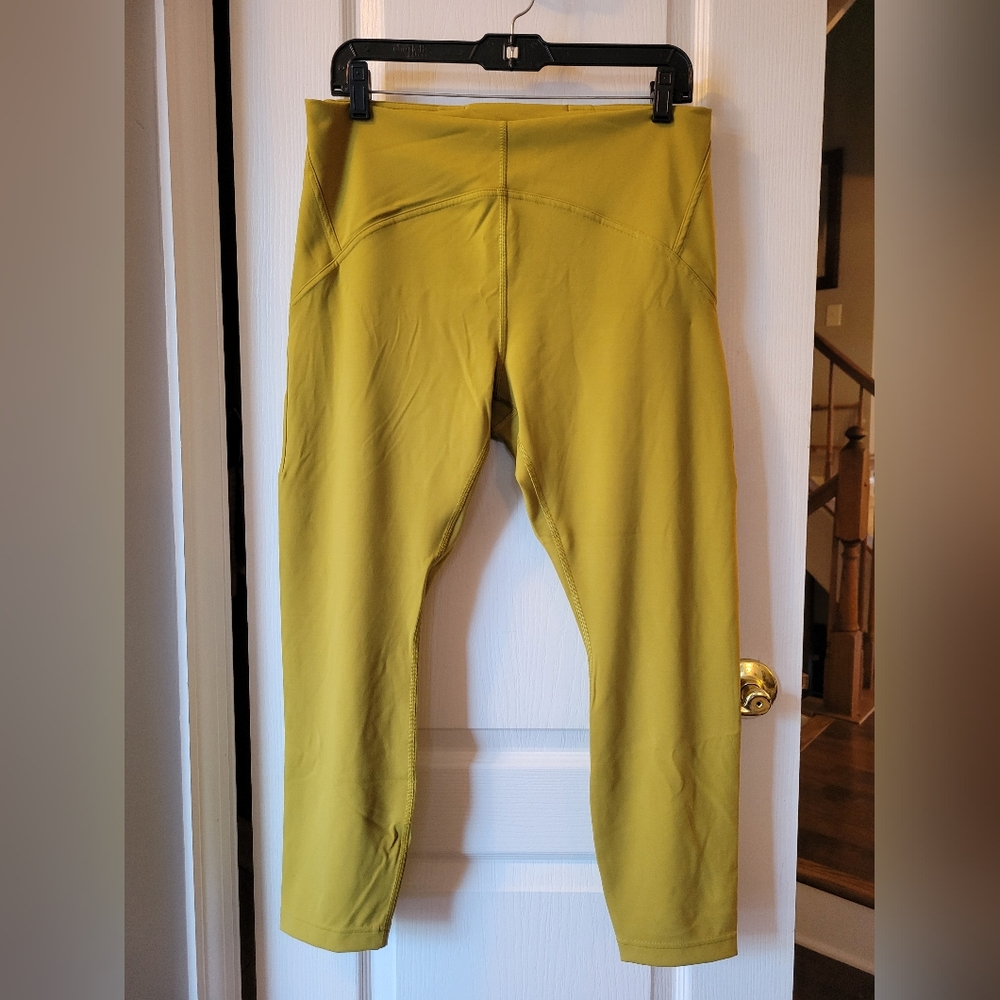 NWOT Lululemon Instill High-Rise Tight 23" Crop Leggings Auric Gold Size 14